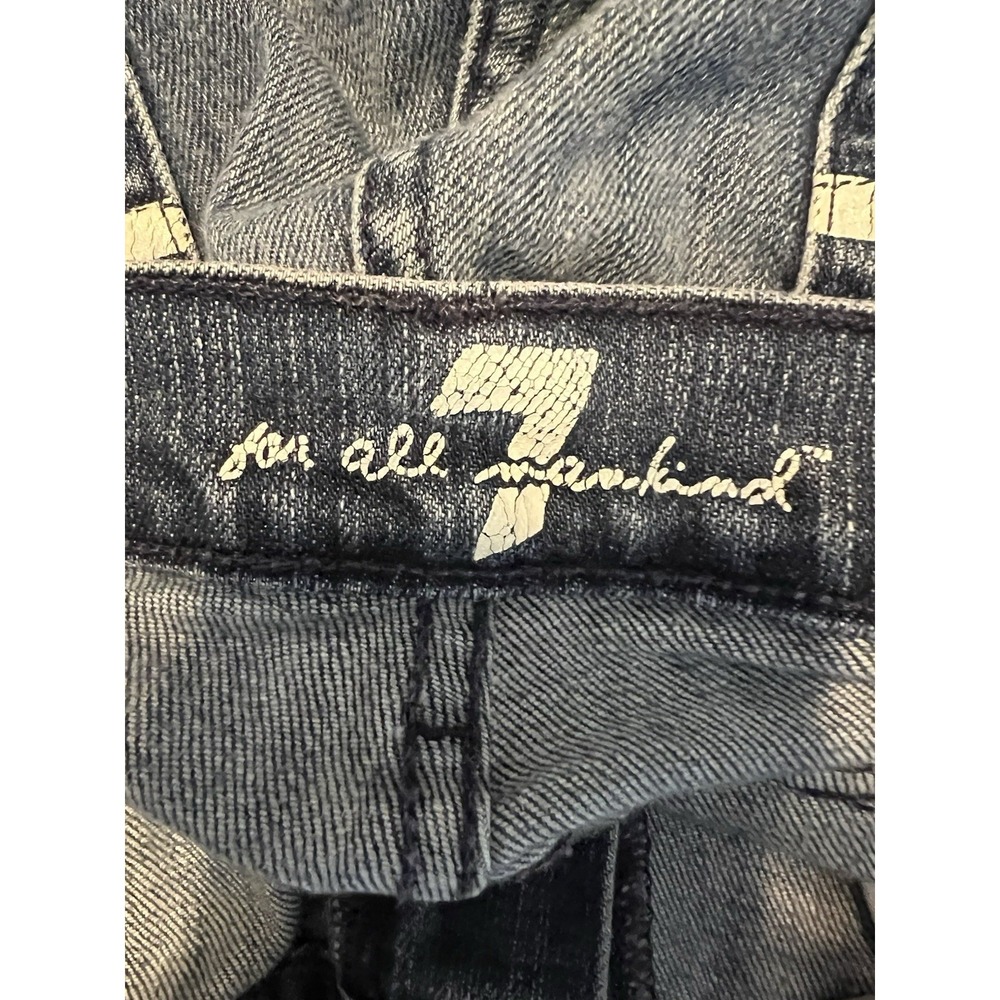 7 For All Mankind Flare Jeans Women's Size 30 Blue Medium Wash 5 Pocket - Picture 6 of 8